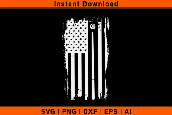 American Flag Billiard: A Versatile Graphics Asset for T-Shirt Designs