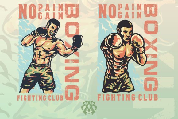 Boxer Fighter Hand Drawn Illustration: A Versatile Graphics Asset