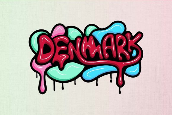 Denmark Graphics: Bold Typography for T-Shirt Designs