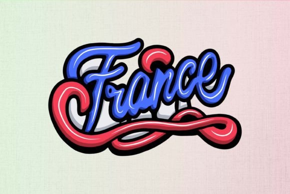 France Graphics: Bold Typography for T-Shirt Designs