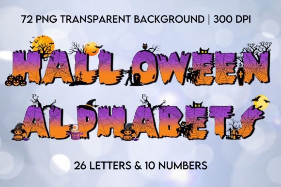Halloween Alphabets 72 PNG: A Must-Have for Creative Projects