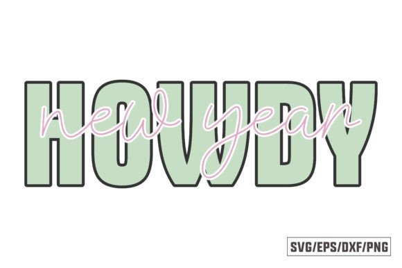 Howdy New Year Sticker: A Festive Graphic for T-Shirt Designs