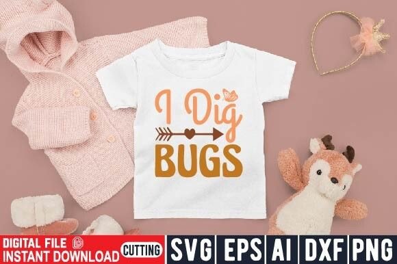 I Dig Bugs: A Versatile Graphics and T-Shirt Design Asset