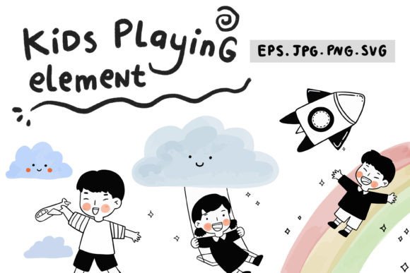 Kids Playing Element: Graphics & Illustrations Review