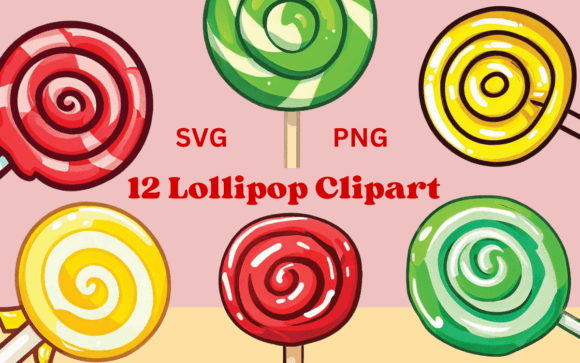 Lollipop Clipart: A Sweet Addition to Your Graphics and Print Templates