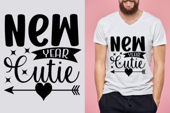New Year Cutie T-shirt Design for Graphics and Merch