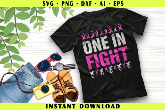 One in Fight Breast Cancer Awareness Graphics & T-Shirt Designs