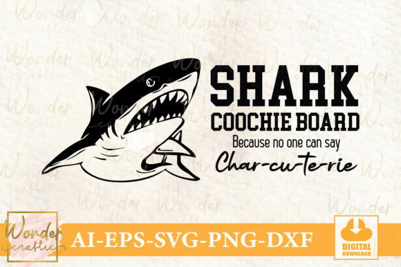 Shark Coochie Board Graphics: A Fun Illustration for Crafters