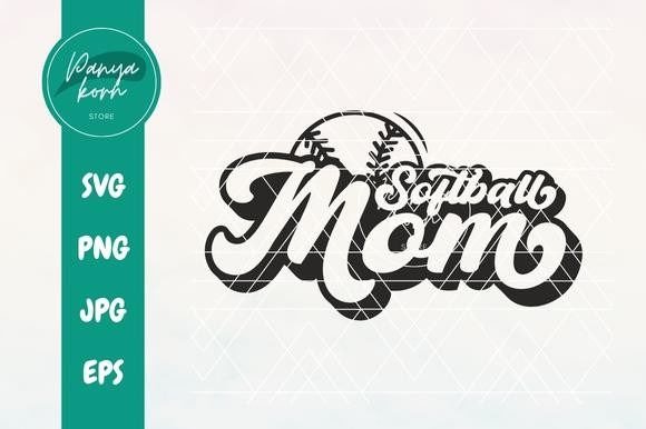 Softball Mom Graphics for T-Shirt Designs and More