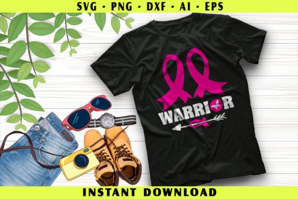 Warrior Breast Cancer Awareness Graphics & T-Shirt Designs