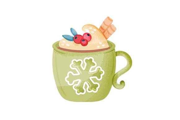 Winter Mug of Cocoa - Watercolor: A Perfect Addition for Crafts and Food Amp